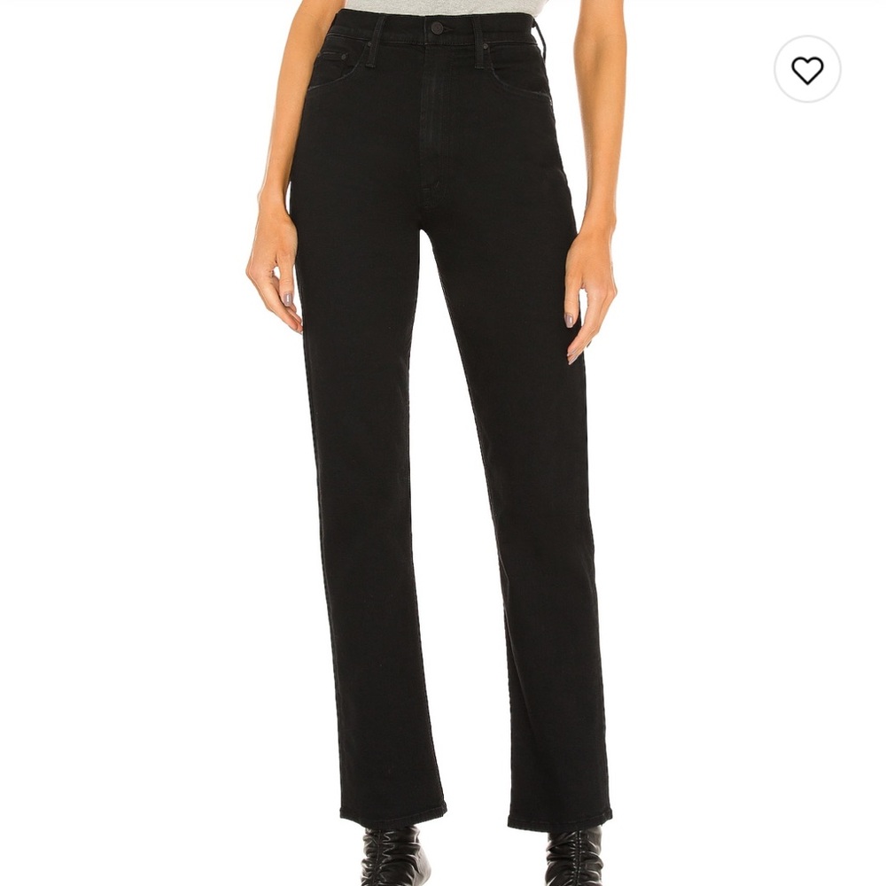 Mother Denim High Waisted Rider Ankle In Not Guilty Black Sz 25 / 26